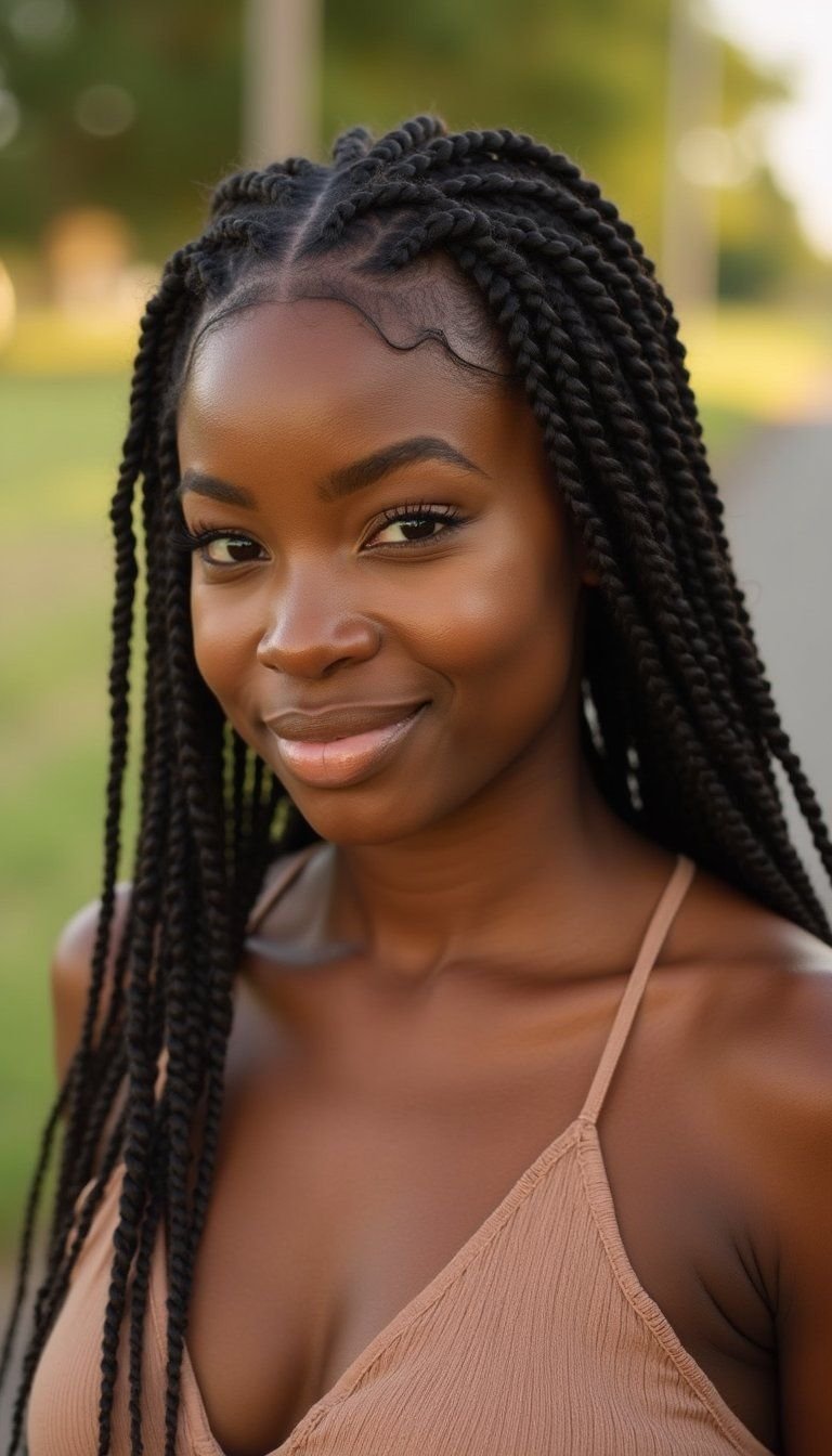 Cornrow Zigzag Parts For Bold Texture Statements