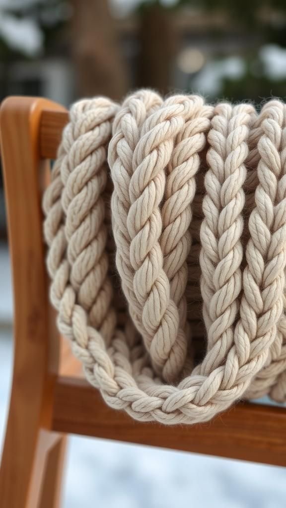 Braided chunky cowl for brisk walks