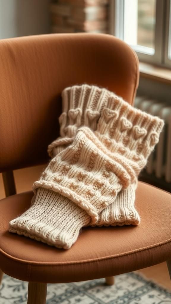 Cozy leg warmers for chilly afternoons