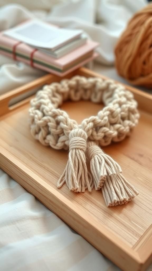 Tasseled headband for casual indoor style