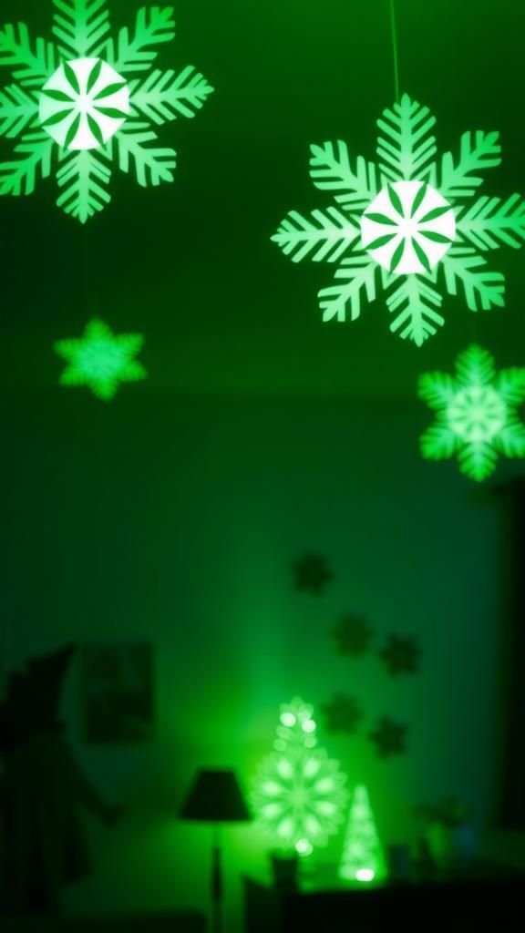 Glow-in-the-dark snowflakes for midnight magic and whimsy