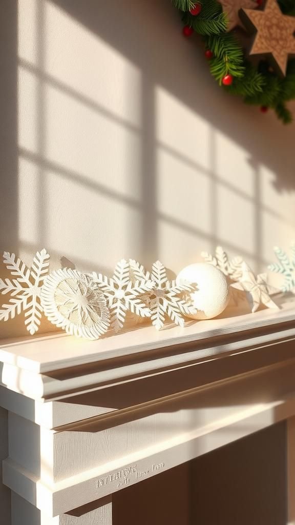 Paper doily snowflakes with vintage charm and soft edges