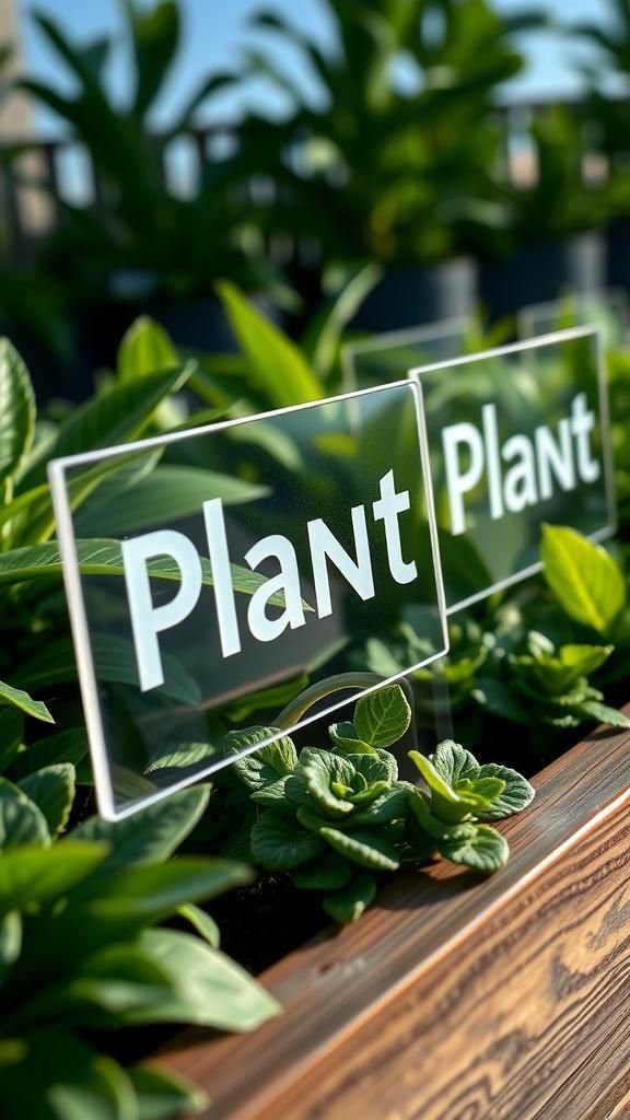 Laser-cut acrylic signs with crisp lettering