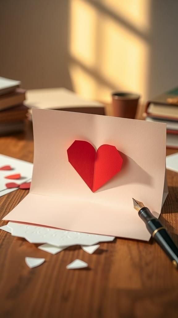 A pop-up heart with a tiny surprise