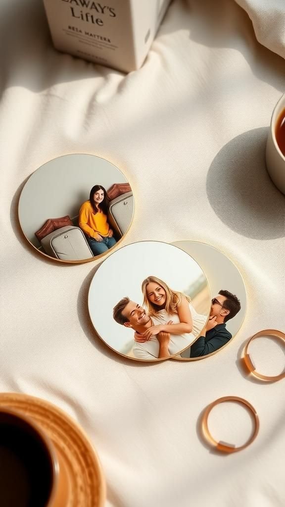 Custom photo coasters that feel nostalgic