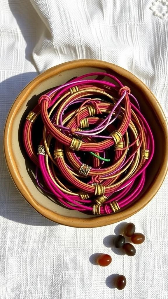 Friendship bracelets with a grown-up twist