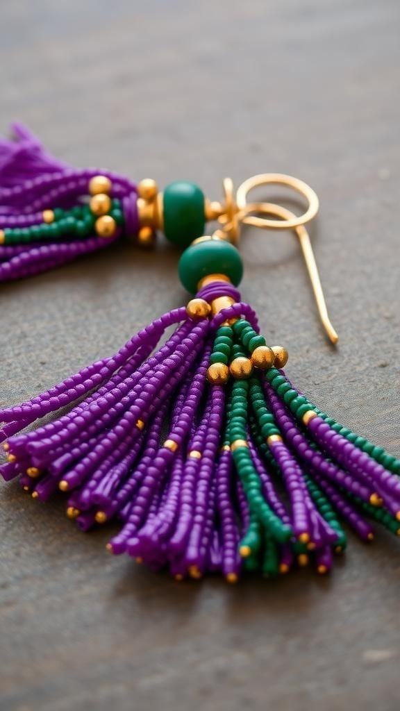 Bead tassel earrings for playful flair