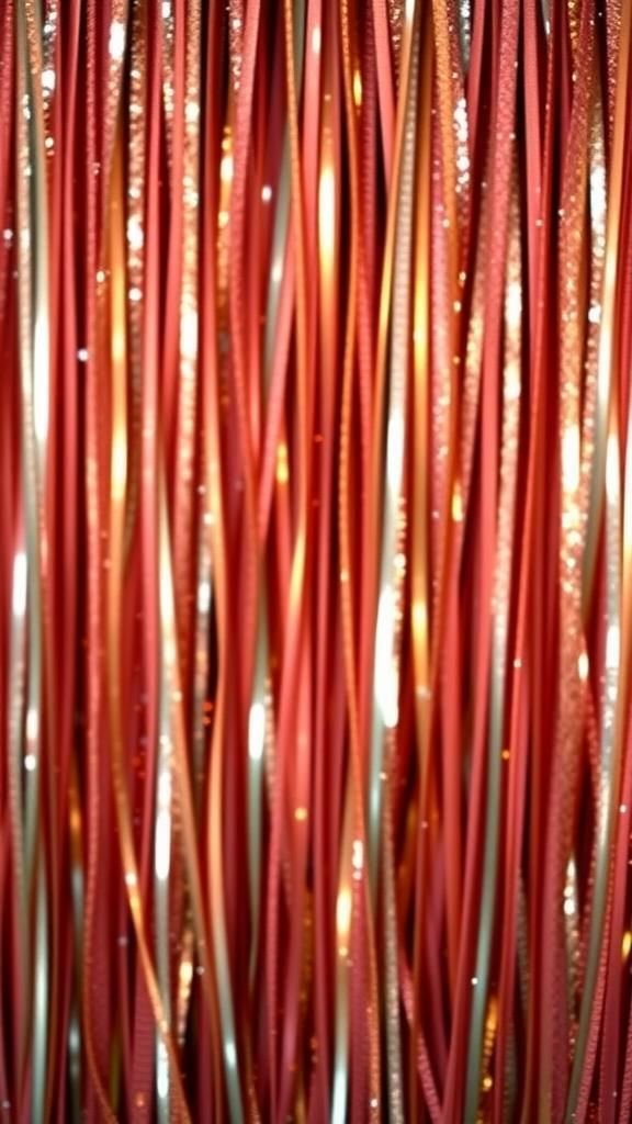 Shimmering sequin fringe tassel backdrop wall