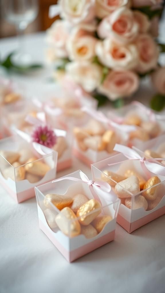 Small party favor boxes with clear windows