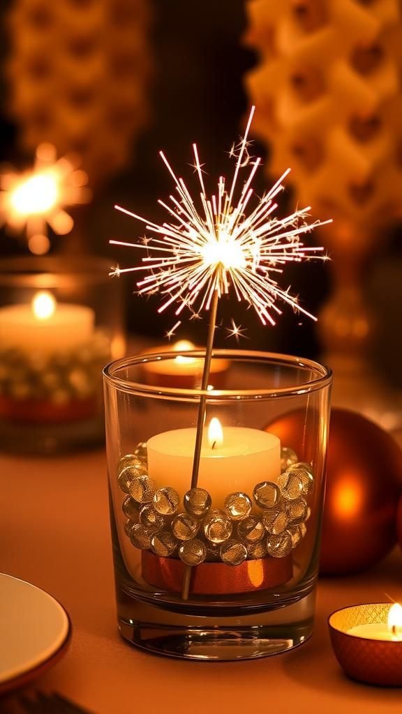 Sparkler-safe centerpiece holders that glow