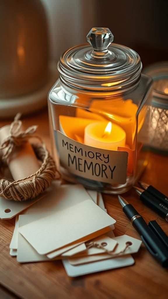 Year-in-review memory jar for heartfelt notes