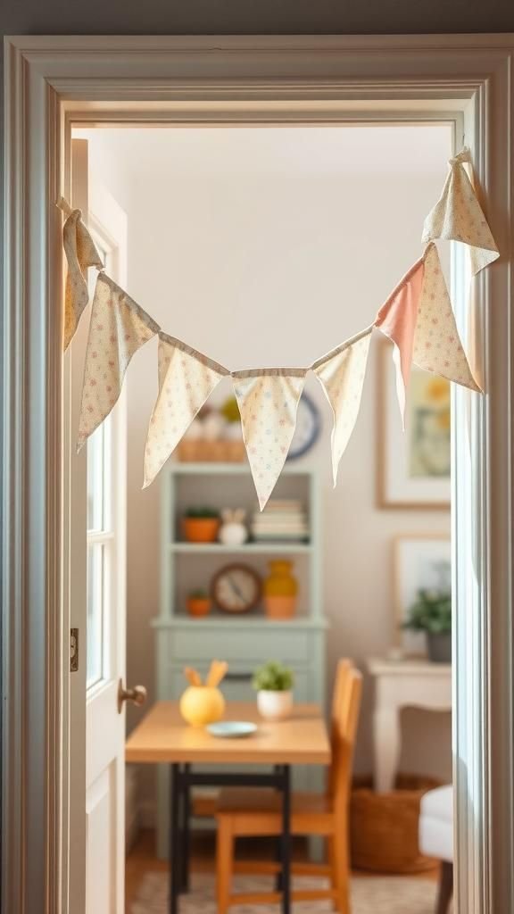 Bunting flags that bring a gentle celebration
