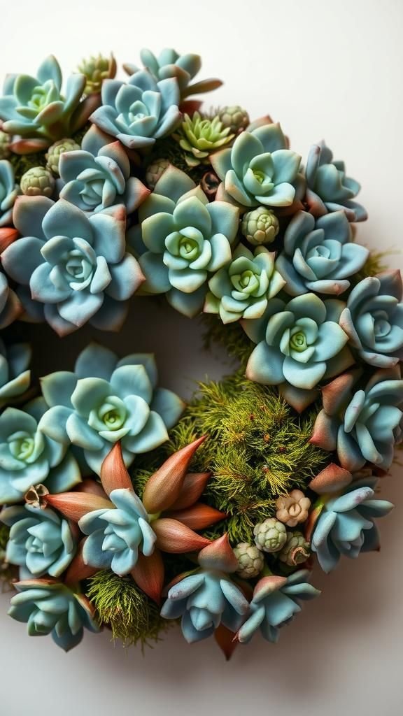 Succulent halo: a drought-friendly wreath idea