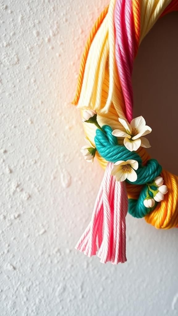 Tassel and bloom wreath with playful motion