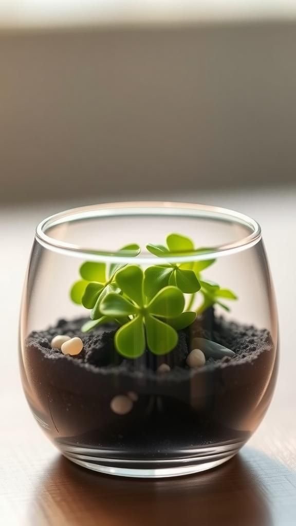Mini shamrock terrariums for tiny green worlds