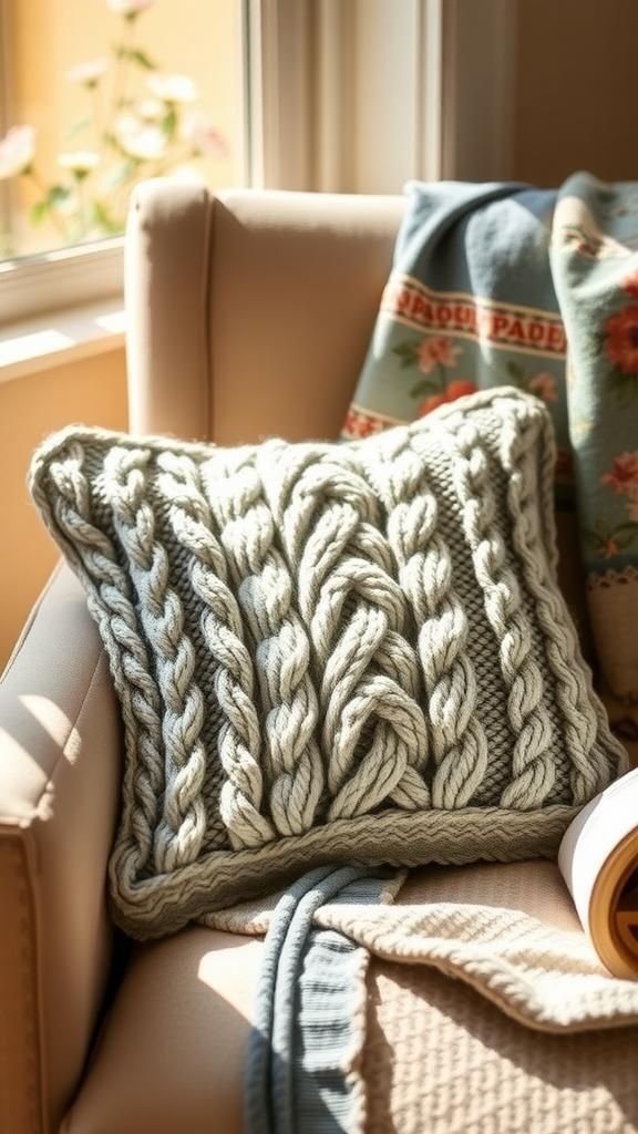 Sweater pillow covers bringing softness indoors