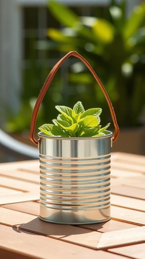 Portable planter with drainage and carry loop