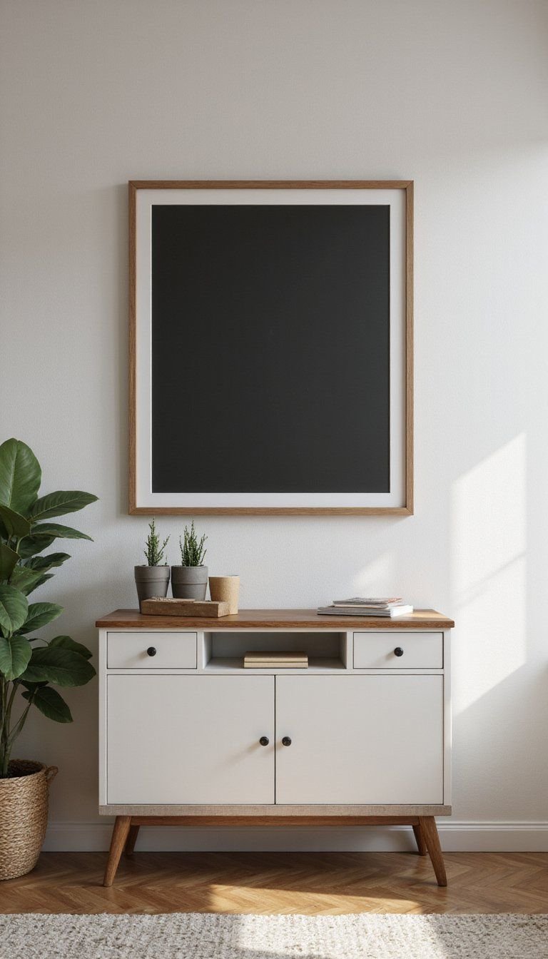Chalkboard paint wall for changing displays