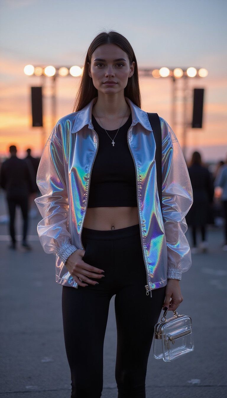 Holographic Jacket with Leggings