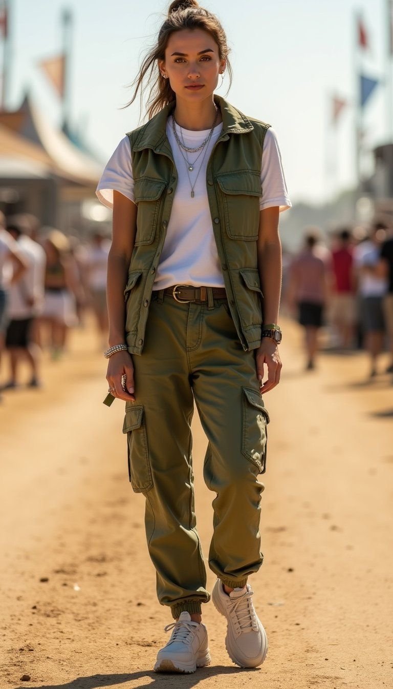 Utility Vest with Cargo Pants
