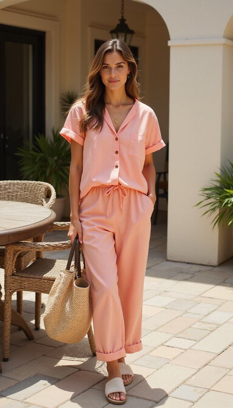 Coordinated Set with Sandals