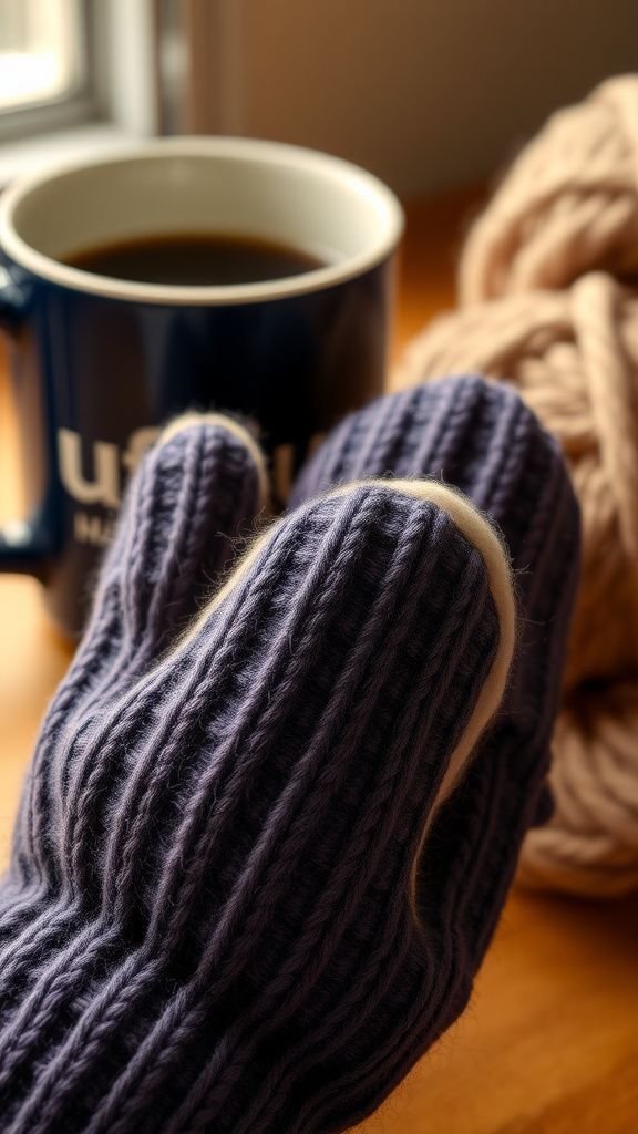 Old sweater mittens with soft felted lining