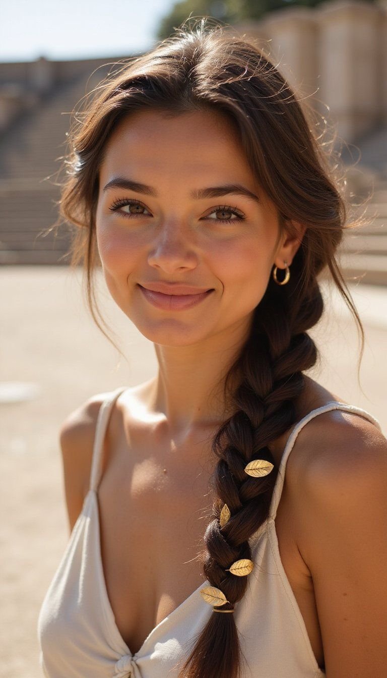 Grecian Twists With Gold Leaf Clips