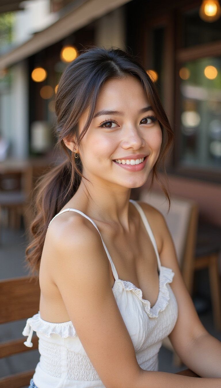 Low Wrapped Pony With Soft Face-Framing Layers