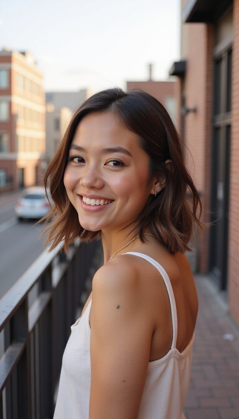 Textured Bob With Braided Accent For Short Hair