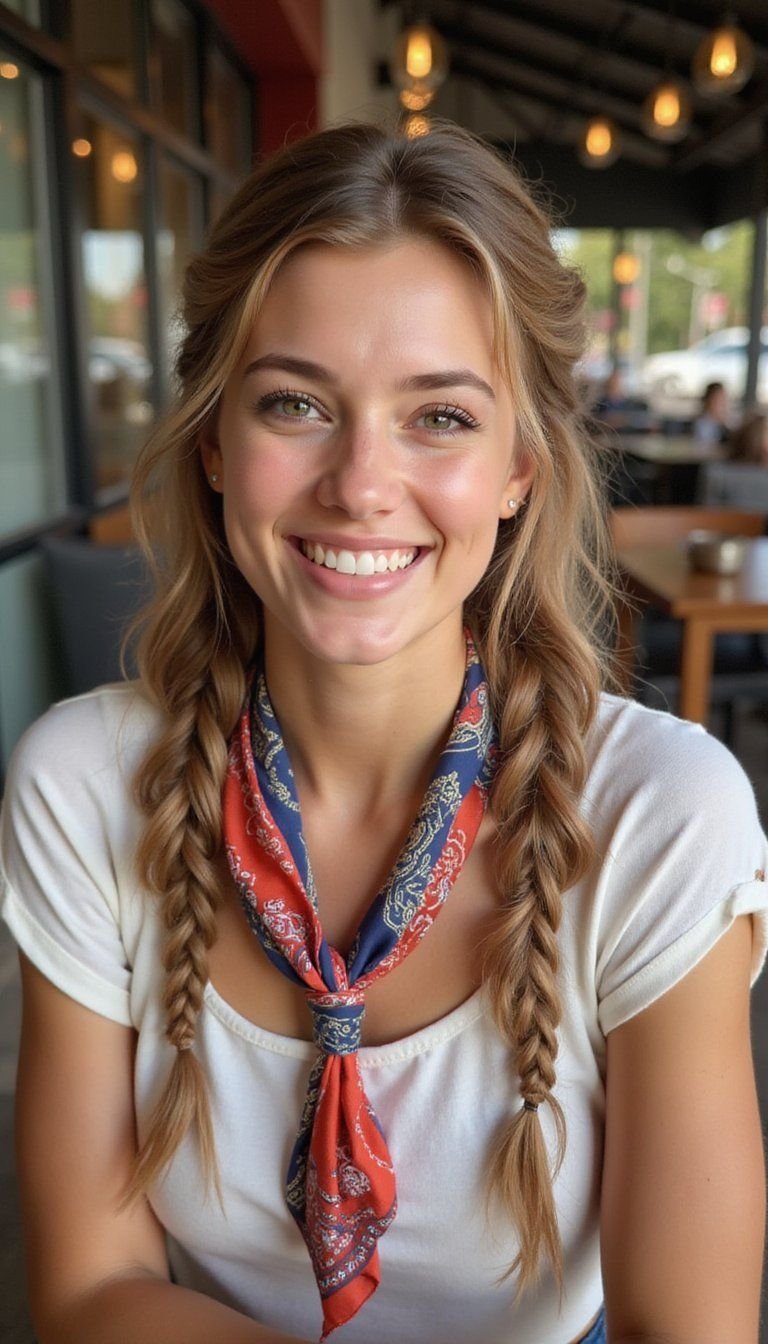 Bandana Braid Accent For Cute Retro Vibe
