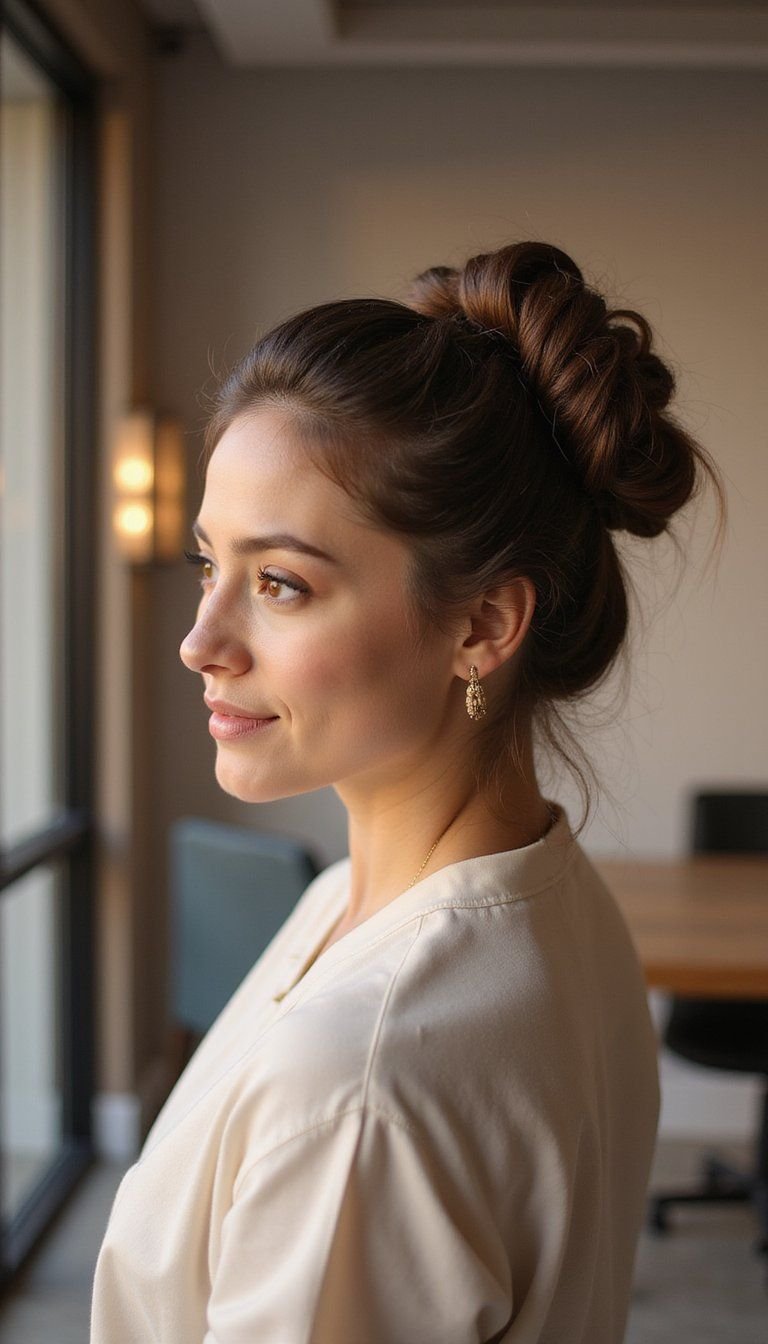 Twisted Halo Bun For Effortless Chic Days