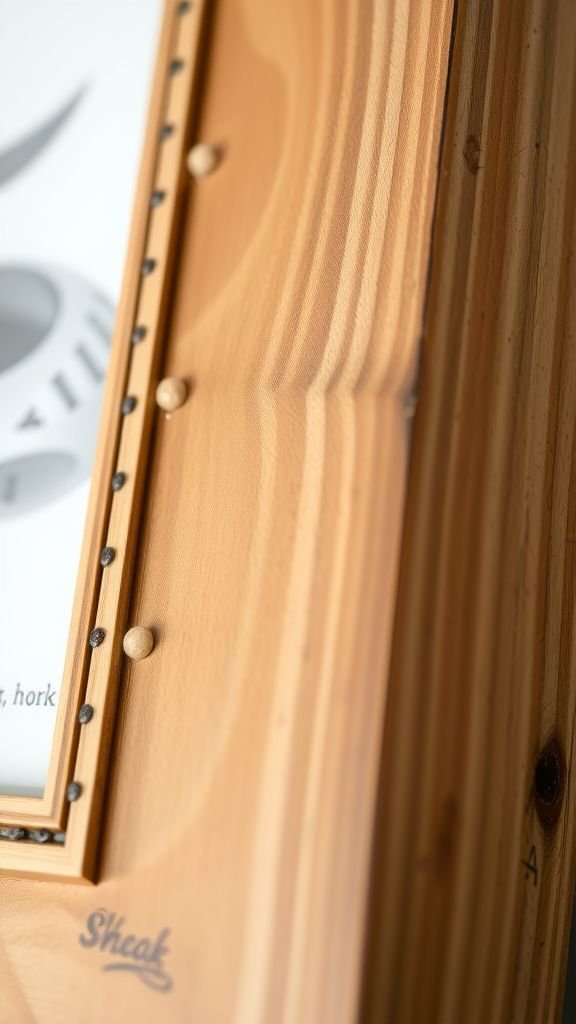 Rustic picture frame with raised adhesive ornament