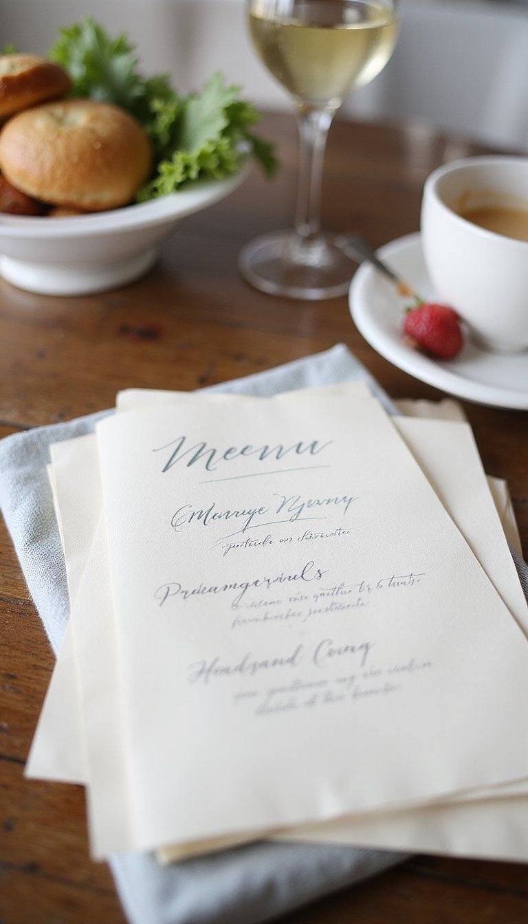 Hand-lettered menus that feel personal
