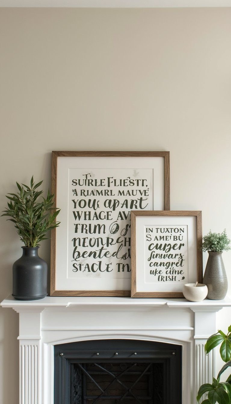 Framed Irish Quotes with Rustic Wood Frames